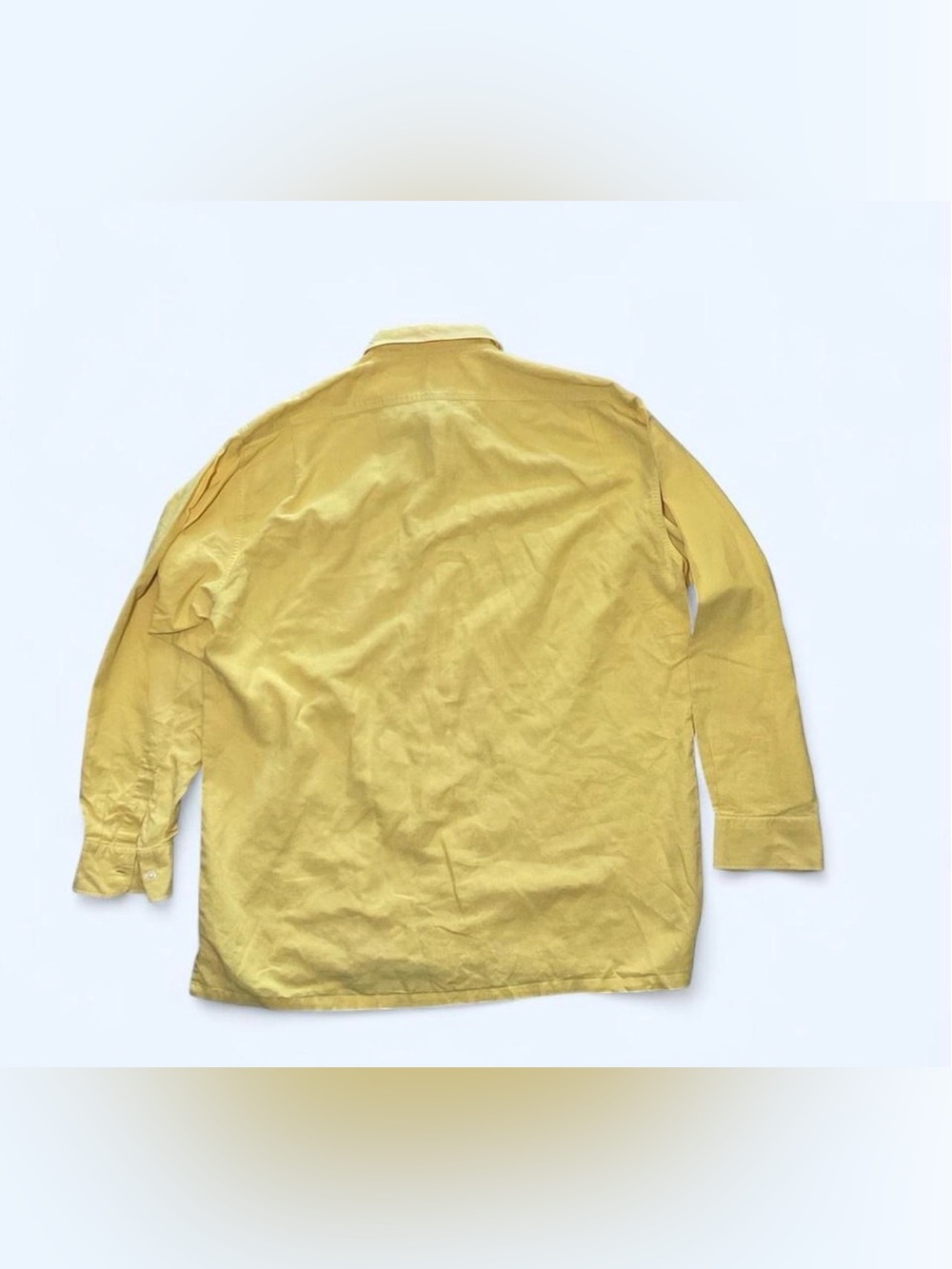 Vintage 90s Yellow Christian Dior Monsieur button-up shirt in XL - Picture 7 of 7